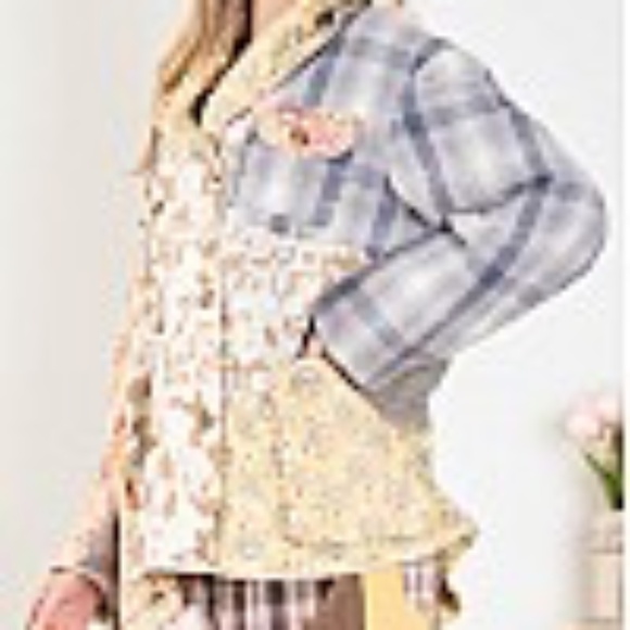 148 NWT BlueVelvet Boho Patchwork Detail Jacket - Picture 15 of 16